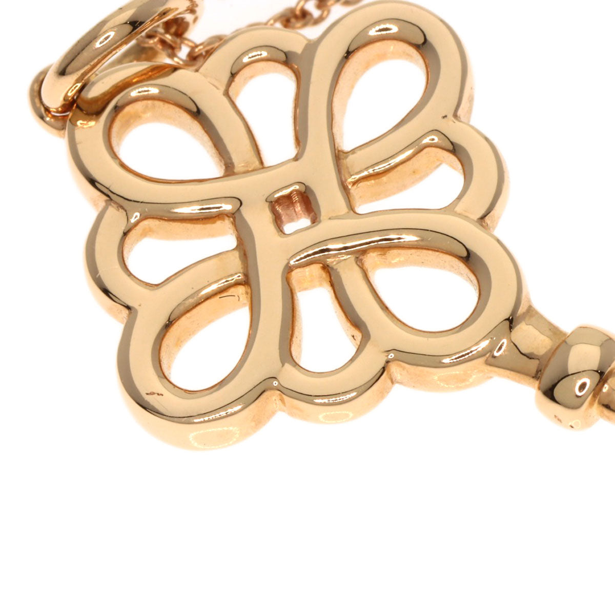 TIFFANY&Co. Notkey Diamond Necklace K18 Pink Gold Ladies [Used]