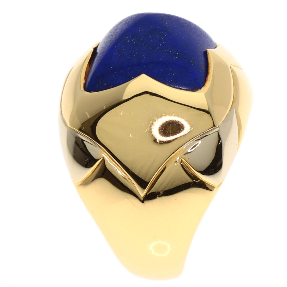 BVLGARI Piramide Lapis Lazuli & Azure stone Ring K18 Yellow Gold K18 White GoldLadies [Used]