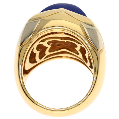 BVLGARI Piramide Lapis Lazuli & Azure stone Ring K18 Yellow Gold K18 White GoldLadies [Used]