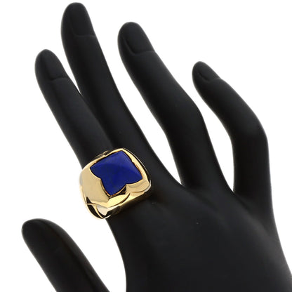 BVLGARI Piramide Lapis Lazuli & Azure stone Ring K18 Yellow Gold K18 White GoldLadies [Used]
