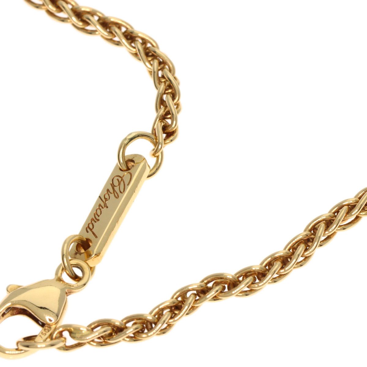 Chopard Happy diamond Shell 8P Diamond Large Necklace K18 Yellow Gold Ladies [Used]