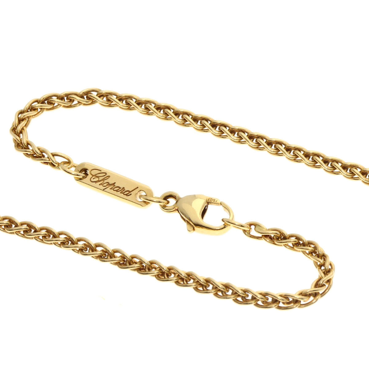 Chopard Happy diamond Shell 8P Diamond Large Necklace K18 Yellow Gold Ladies [Used]