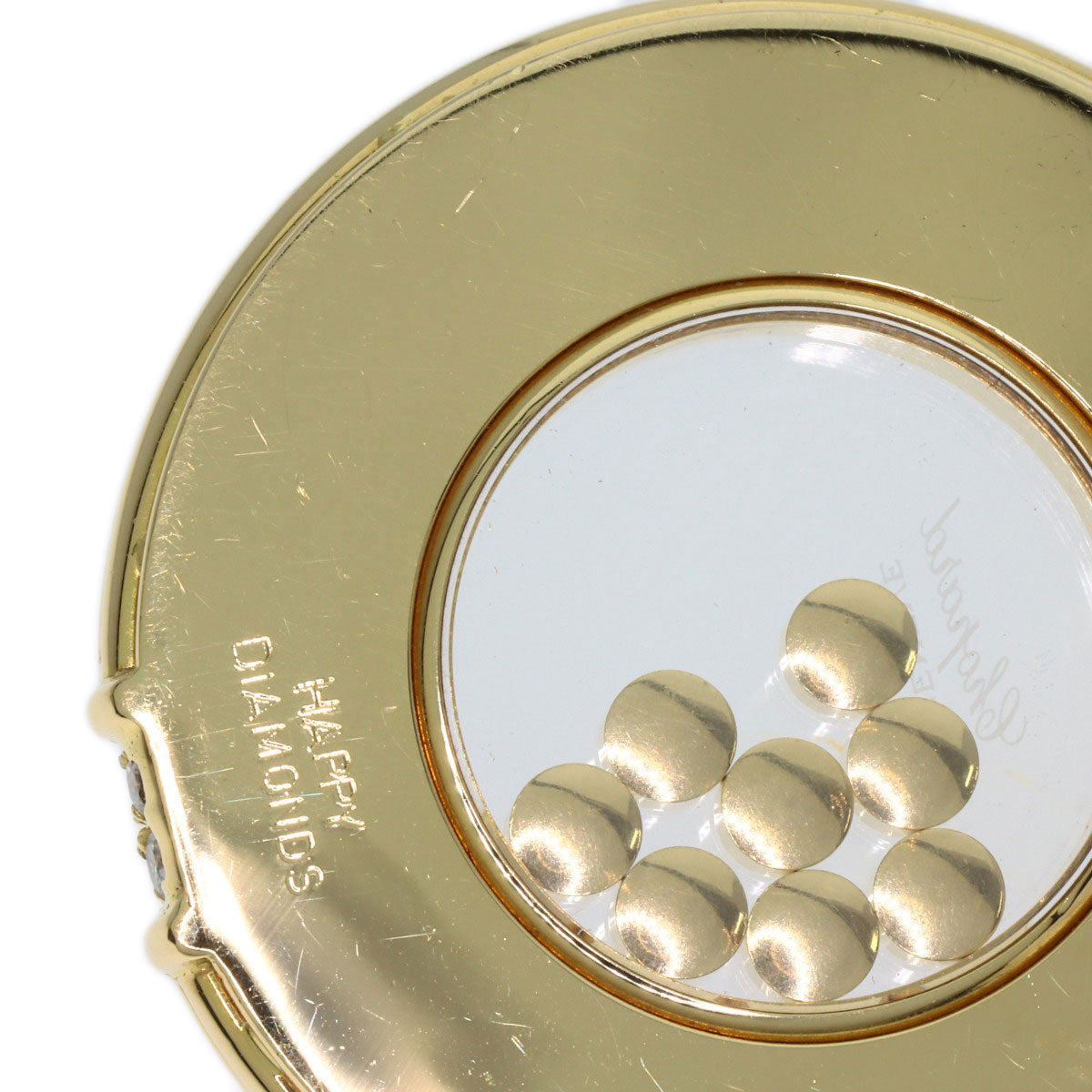 Chopard Happy diamond Shell 8P Diamond Large Necklace K18 Yellow Gold Ladies [Used]