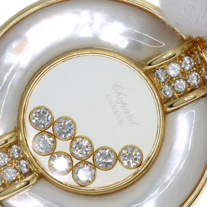 Chopard Happy diamond Shell 8P Diamond Large Necklace K18 Yellow Gold Ladies [Used]