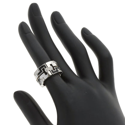 CARTIER Dragon Padlock Diamond Enamel #48 Ring K18 White Gold Ladies [Used]