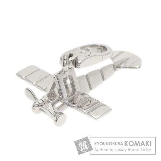 CARTIER Airplane Charm Pendant top K18 White Gold Ladies [Used]