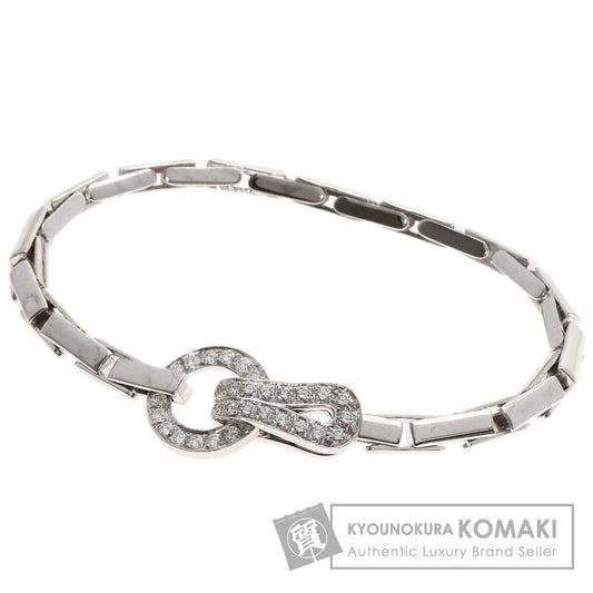 CARTIER Agraph Diamond Bracelet K18 White Gold Ladies [Used]
