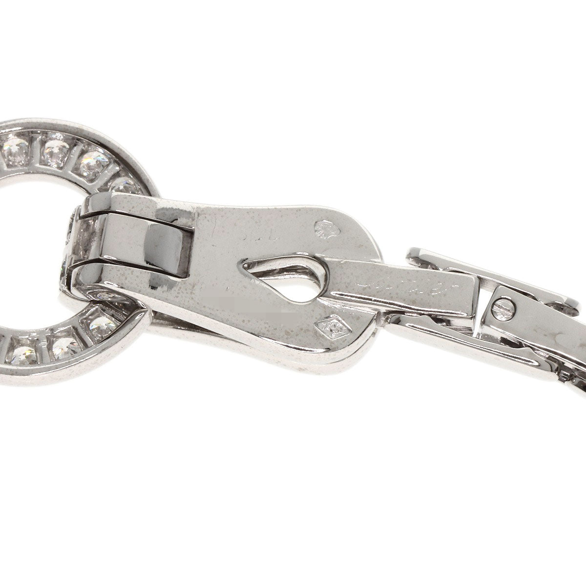 CARTIER Agraph Diamond Bracelet K18 White Gold Ladies [Used]