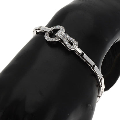 CARTIER Agraph Diamond Bracelet K18 White Gold Ladies [Used]