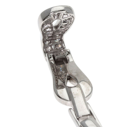 CARTIER Agraph Diamond Bracelet K18 White Gold Ladies [Used]