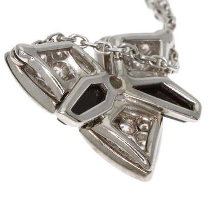 CARTIER Caress Dolchide Pal Cartier Tsavorite Onyx Diamond Necklace K18 White Gold Ladies [Used]