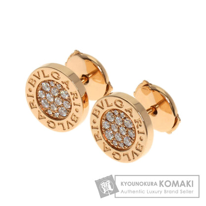 BVLGARI BVLGARI BVLGARI Pave Diamond earring K18 Pink Gold Ladies [Used]