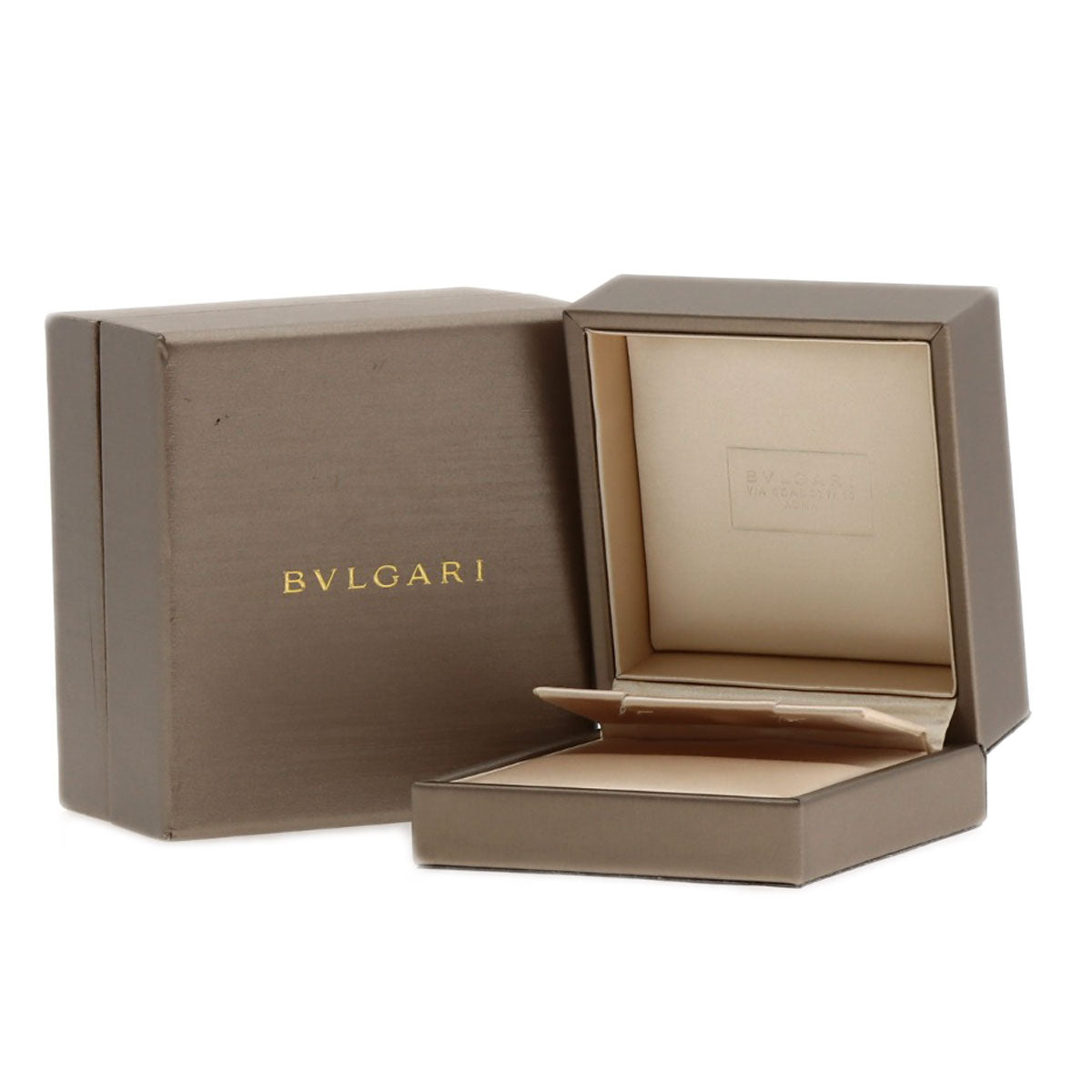 BVLGARI BVLGARI BVLGARI Pave Diamond earring K18 Pink Gold Ladies [Used]