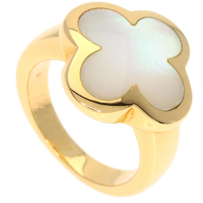 Van Cleef & Arpels Pure Alhambra Shell Ring K18 Yellow Gold Ladies [Used]