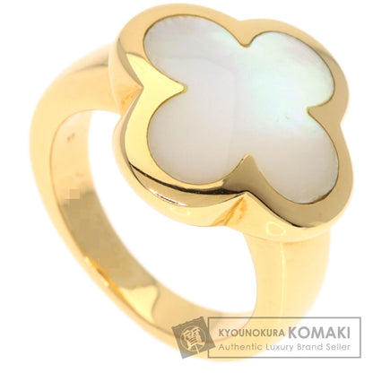 Van Cleef & Arpels Pure Alhambra Shell Ring K18 Yellow Gold Ladies [Used]