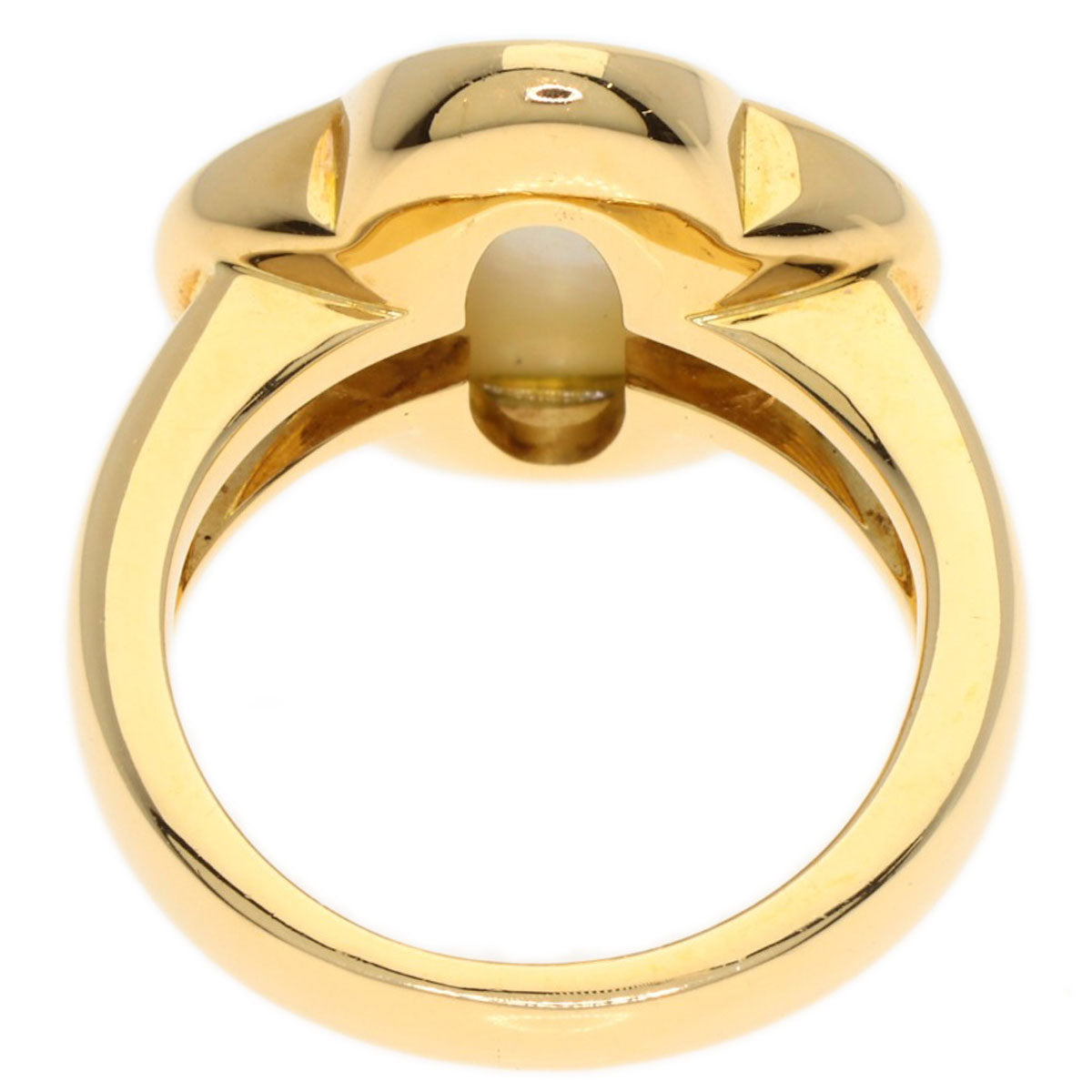 Van Cleef & Arpels Pure Alhambra Shell Ring K18 Yellow Gold Ladies [Used]