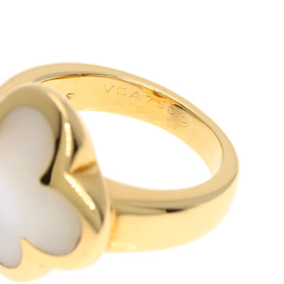 Van Cleef & Arpels Pure Alhambra Shell Ring K18 Yellow Gold Ladies [Used]