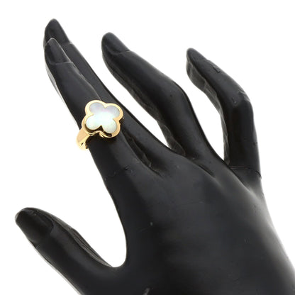 Van Cleef & Arpels Pure Alhambra Shell Ring K18 Yellow Gold Ladies [Used]