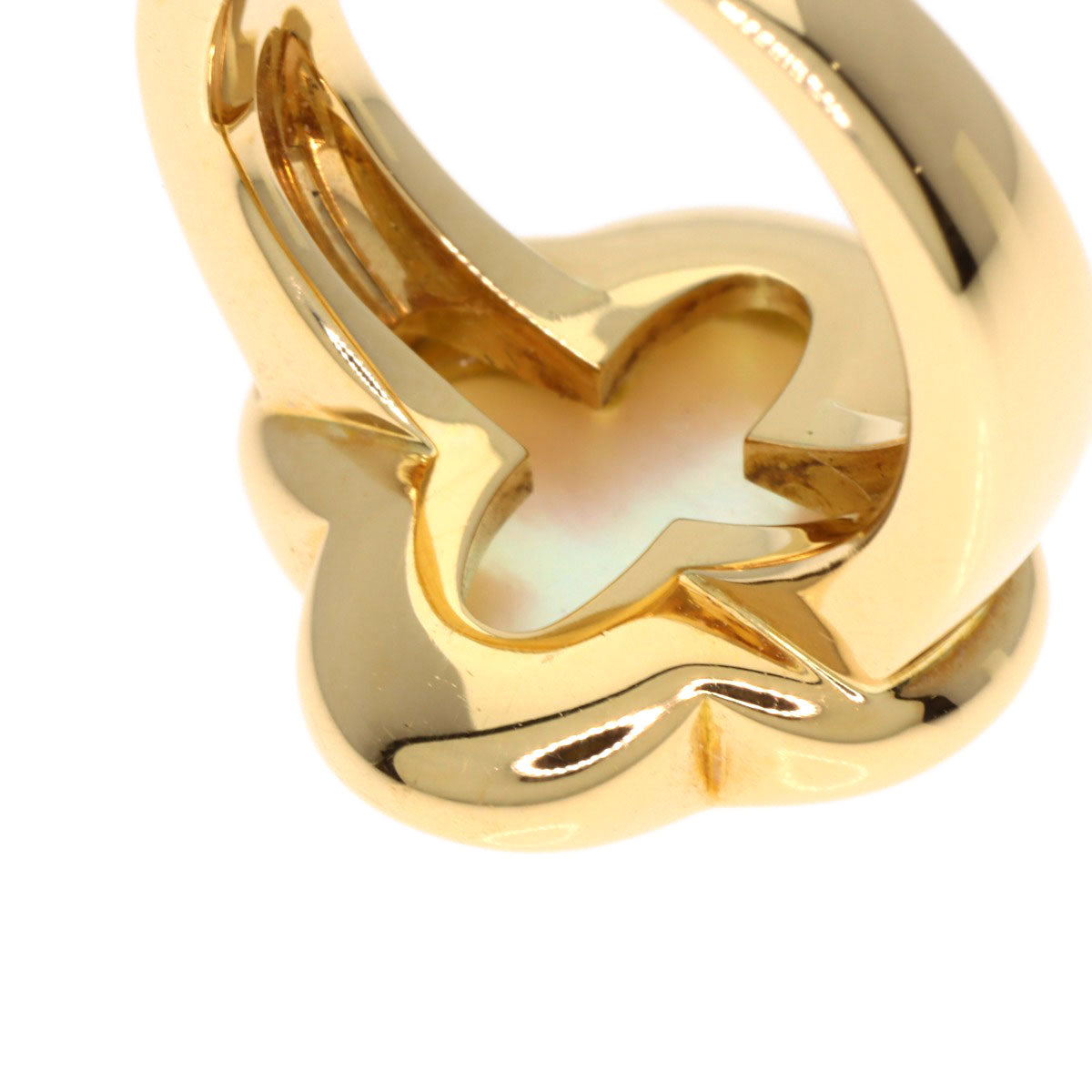 Van Cleef & Arpels Pure Alhambra Shell Ring K18 Yellow Gold Ladies [Used]