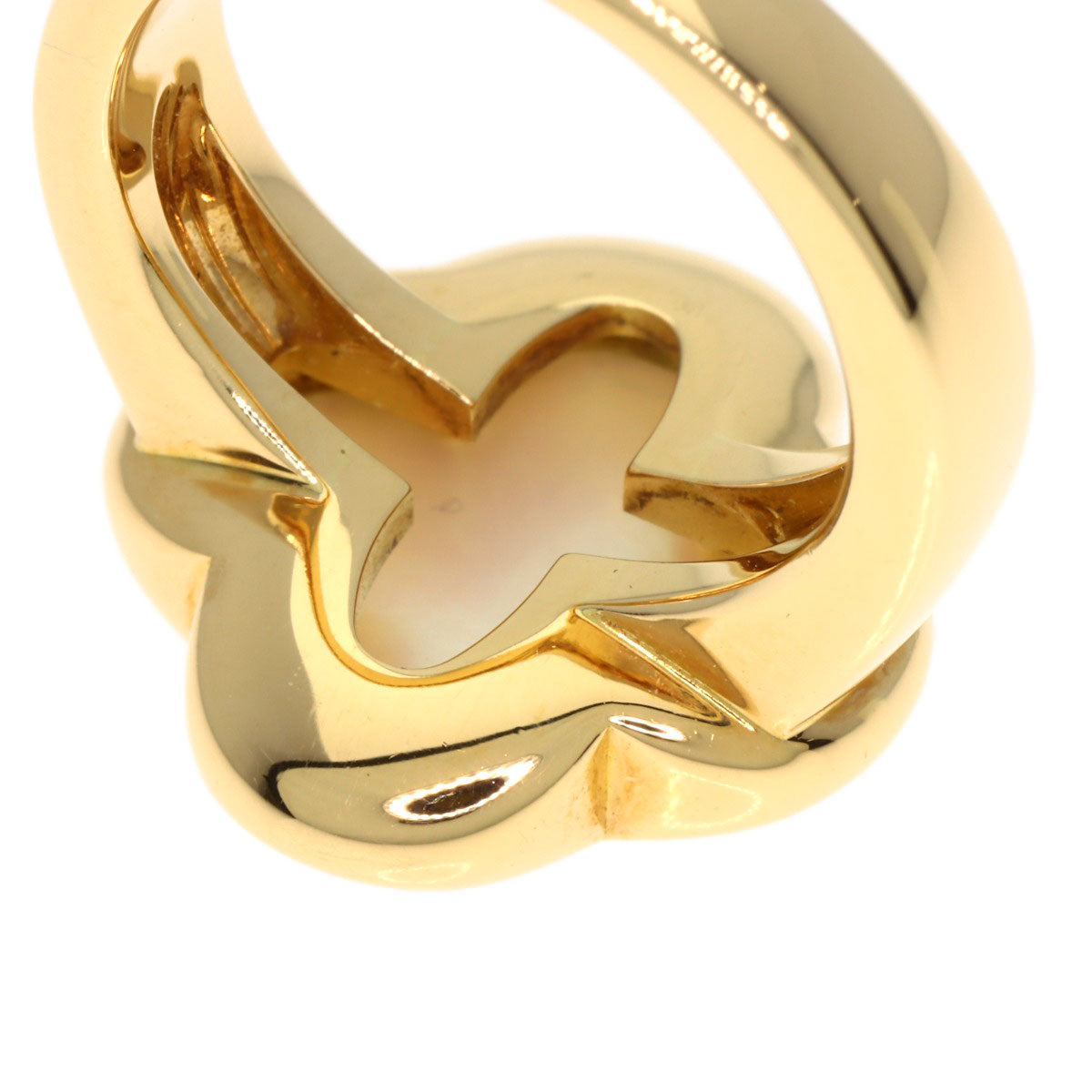Van Cleef & Arpels Pure Alhambra Shell Ring K18 Yellow Gold Ladies [Used]