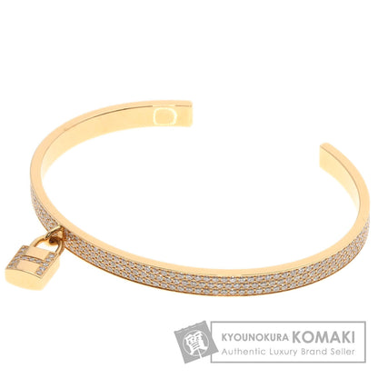 HERMES Kelly Clochette Pave Diamond Bracelet K18 Pink Gold Ladies [Used]