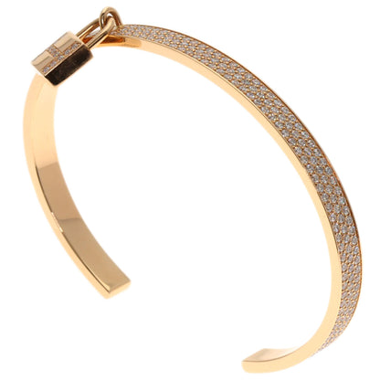 HERMES Kelly Clochette Pave Diamond Bracelet K18 Pink Gold Ladies [Used]