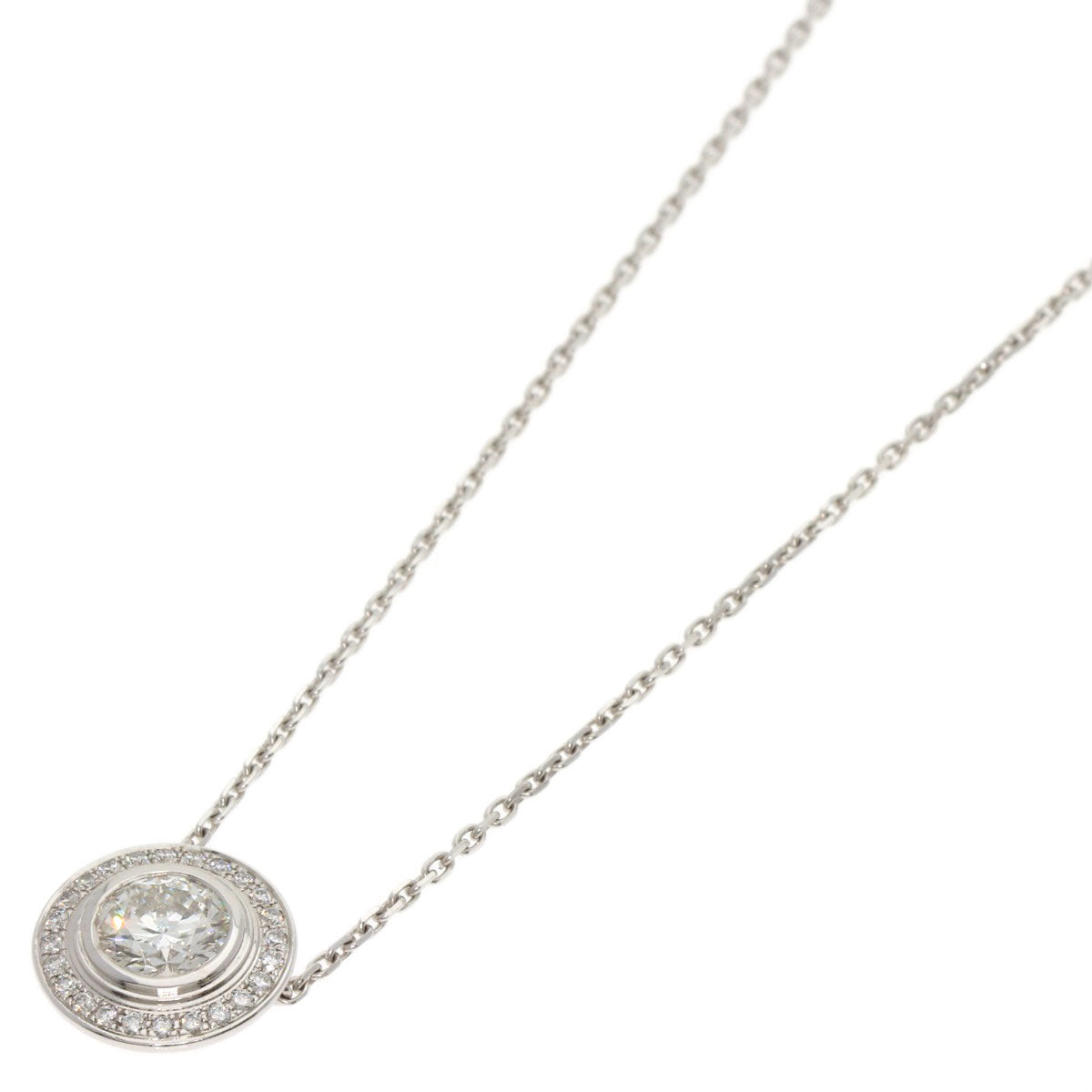 CARTIER Amour G-VS1-EX Diamond Necklace K18 White Gold Ladies [Used]
