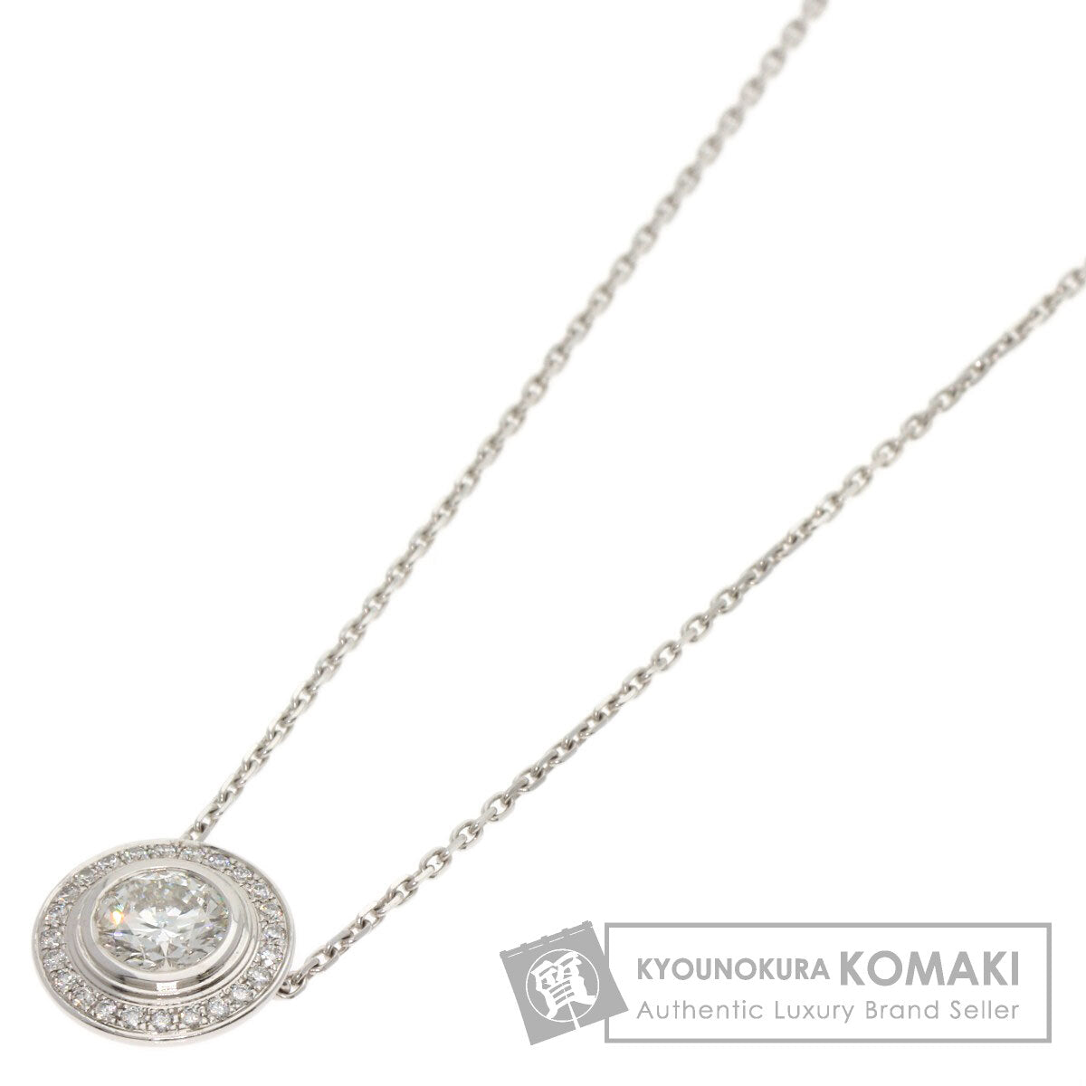 CARTIER Amour G-VS1-EX Diamond Necklace K18 White Gold Ladies [Used]