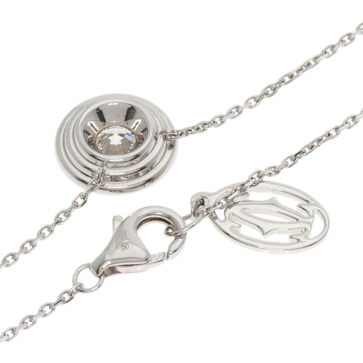 CARTIER Amour G-VS1-EX Diamond Necklace K18 White Gold Ladies [Used]