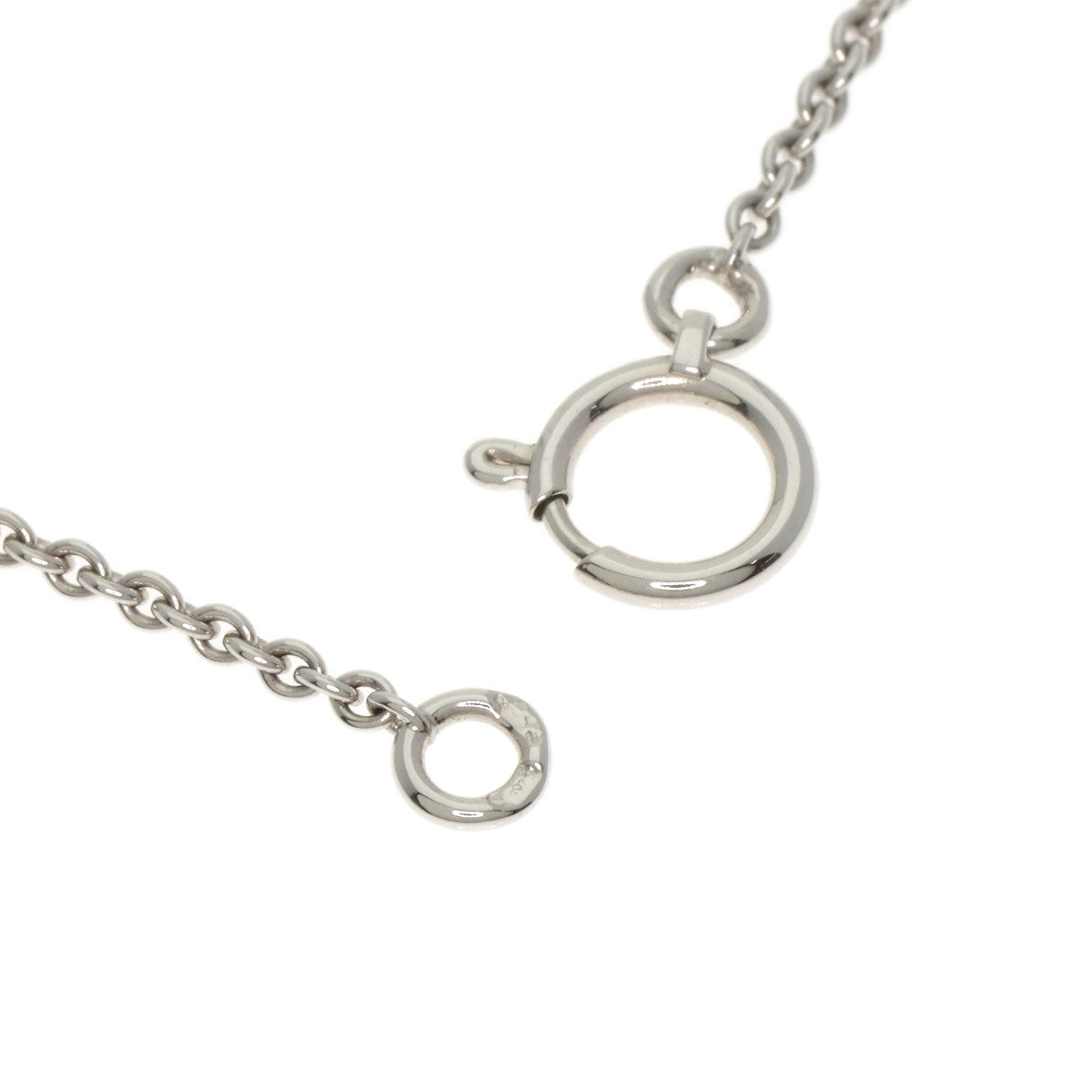 HERMES Birkin Diamond Amulet Necklace K18 White Gold Ladies [Used]