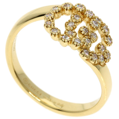 GUCCI GG Running Diamond #6 Ring K18 Yellow Gold Ladies [Used]