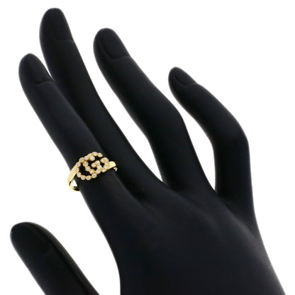 GUCCI GG Running Diamond #6 Ring K18 Yellow Gold Ladies [Used]