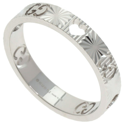 GUCCI Icon Heart #21 Ring K18 White Gold Ladies [Used]