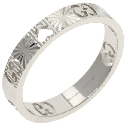 GUCCI Icon Heart #21 Ring K18 White Gold Ladies [Used]