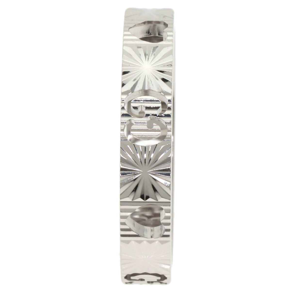 GUCCI Icon Heart #21 Ring K18 White Gold Ladies [Used]