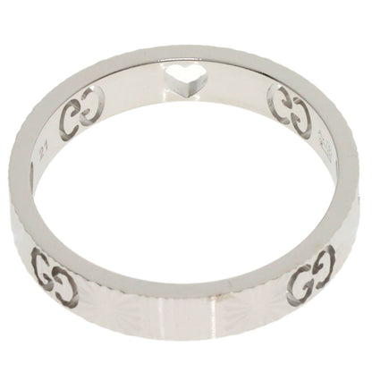 GUCCI Icon Heart #21 Ring K18 White Gold Ladies [Used]