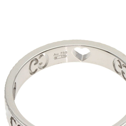 GUCCI Icon Heart #21 Ring K18 White Gold Ladies [Used]