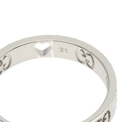 GUCCI Icon Heart #21 Ring K18 White Gold Ladies [Used]