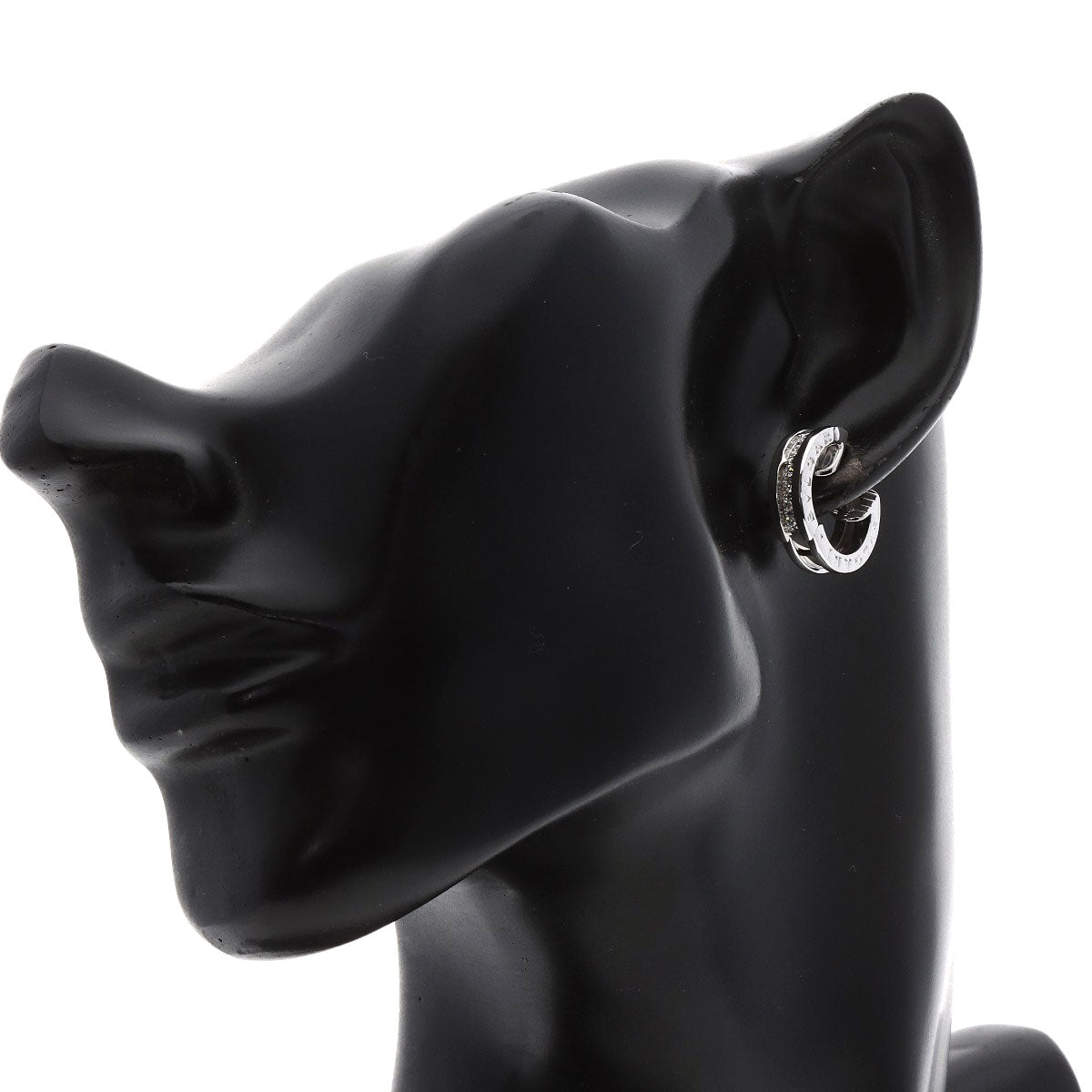 BVLGARI B.zero1 Diamond left one side only earring K18 White Gold Ladies [Used]