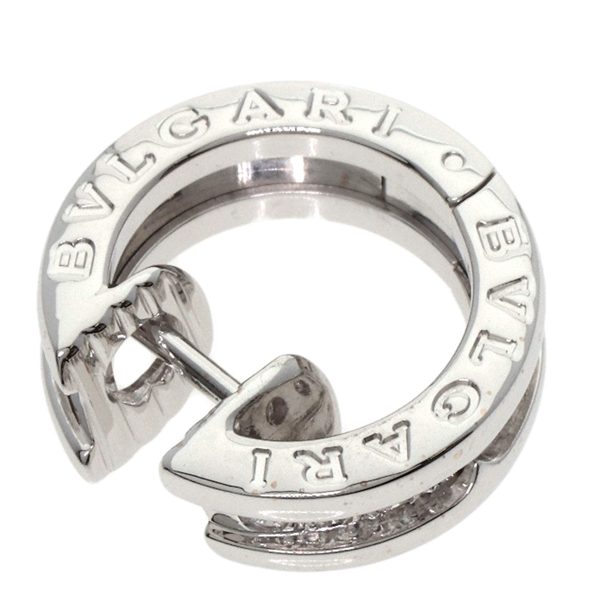 BVLGARI B.zero1 Diamond left one side only earring K18 White Gold Ladies [Used]