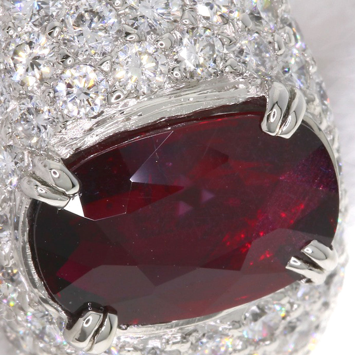 2.54ct Ruby Diamond Ring Platinum PT900 16.6g　Ladies