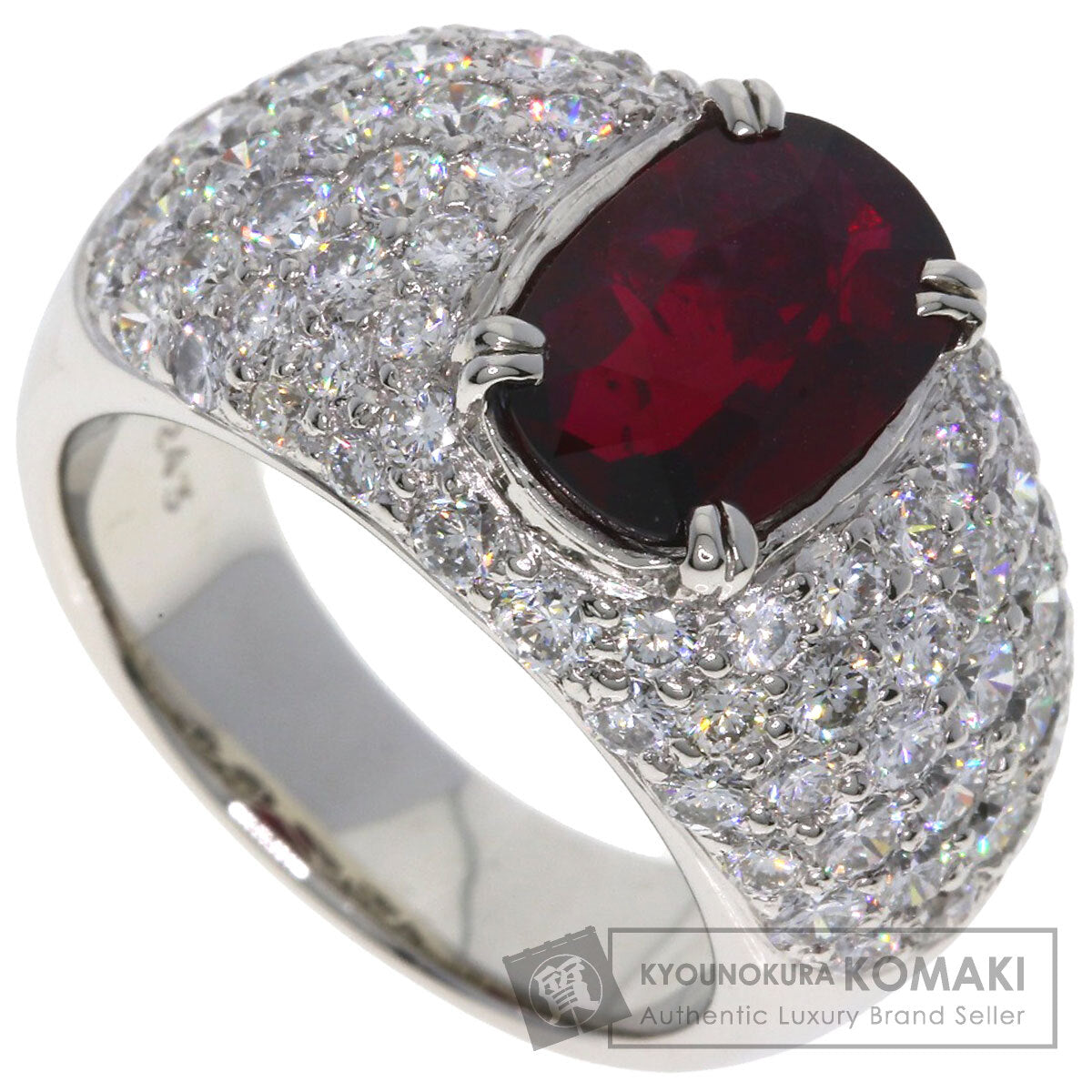 2.54ct Ruby Diamond Ring Platinum PT900 16.6g　Ladies