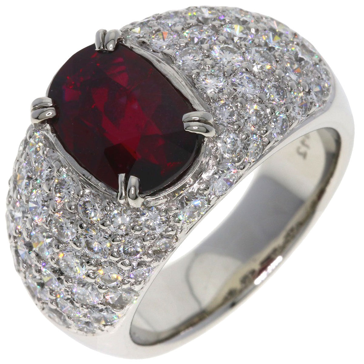 2.54ct Ruby Diamond Ring Platinum PT900 16.6g　Ladies