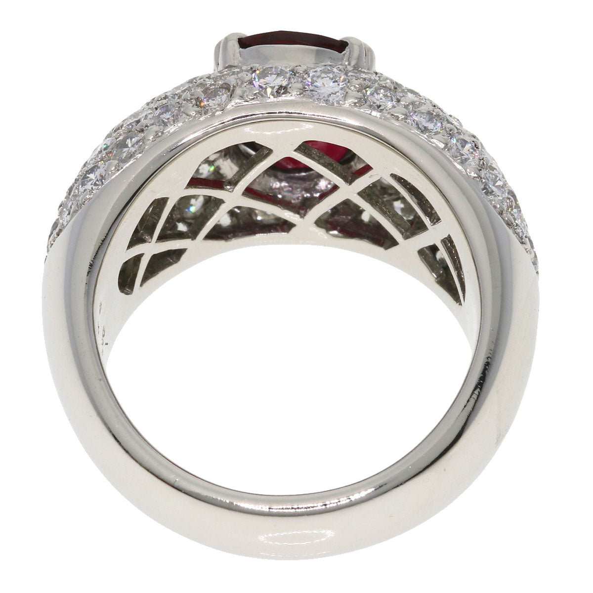2.54ct Ruby Diamond Ring Platinum PT900 16.6g　Ladies