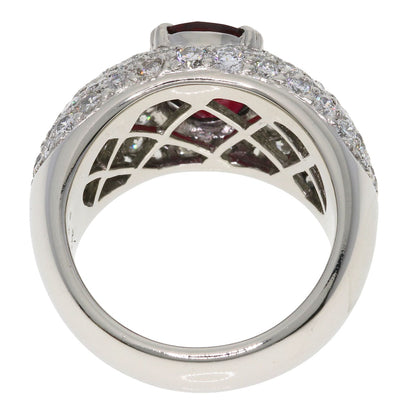 2.54ct Ruby Diamond Ring Platinum PT900 16.6g　Ladies