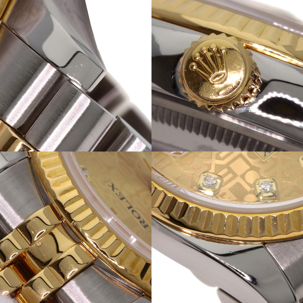 ROLEX DATEJUST 10P Diamond Watches 116233G Stainless Steel/SSxK18YG mens