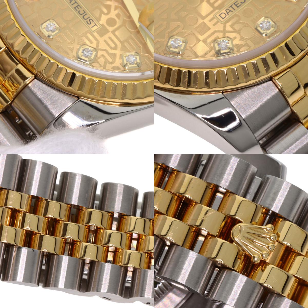 ROLEX DATEJUST 10P Diamond Watches 116233G Stainless Steel/SSxK18YG mens