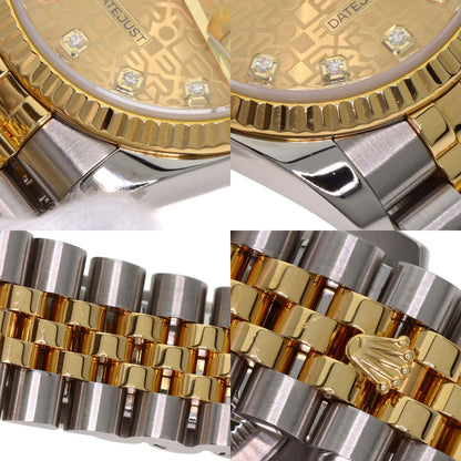 ROLEX DATEJUST 10P Diamond Watches 116233G Stainless Steel/SSxK18YG mens