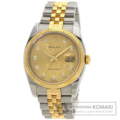 ROLEX DATEJUST 10P Diamond Watches 116233G Stainless Steel/SSxK18YG mens