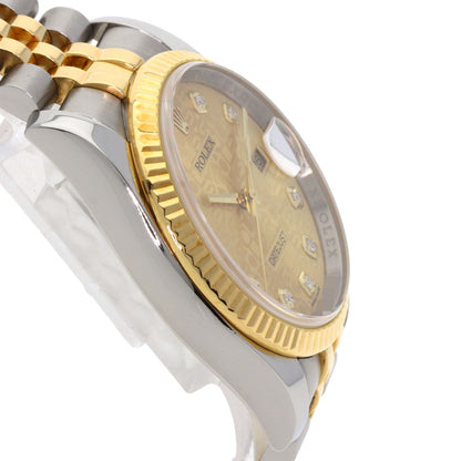 ROLEX DATEJUST 10P Diamond Watches 116233G Stainless Steel/SSxK18YG mens